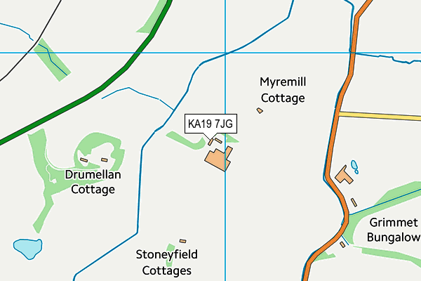 KA19 7JG map - OS VectorMap District (Ordnance Survey) KA19 7JG map - OS VectorMap District (Ordnance Survey)