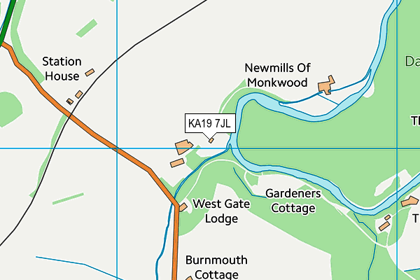 KA19 7JL map - OS VectorMap District (Ordnance Survey)