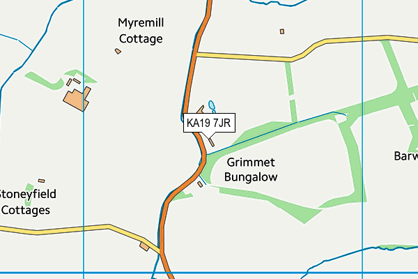KA19 7JR map - OS VectorMap District (Ordnance Survey) KA19 7JR map - OS VectorMap District (Ordnance Survey)