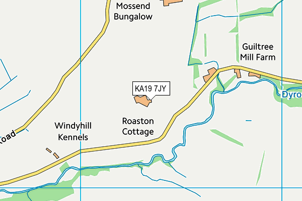KA19 7JY map - OS VectorMap District (Ordnance Survey)