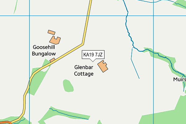 KA19 7JZ map - OS VectorMap District (Ordnance Survey) KA19 7JZ map - OS VectorMap District (Ordnance Survey)