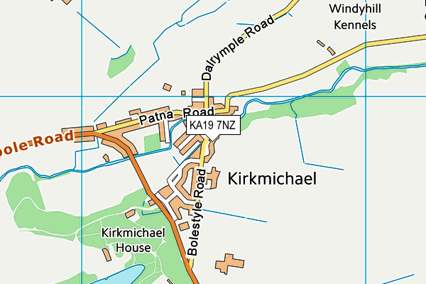KA19 7NZ map - OS VectorMap District (Ordnance Survey) KA19 7NZ map - OS VectorMap District (Ordnance Survey)