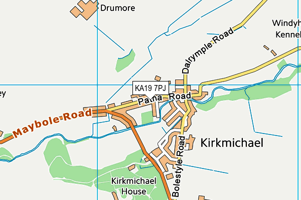 KA19 7PJ map - OS VectorMap District (Ordnance Survey) KA19 7PJ map - OS VectorMap District (Ordnance Survey)