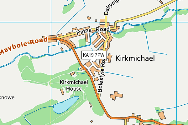 KA19 7PW map - OS VectorMap District (Ordnance Survey) KA19 7PW map - OS VectorMap District (Ordnance Survey)