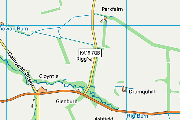 KA19 7QB map - OS VectorMap District (Ordnance Survey) KA19 7QB map - OS VectorMap District (Ordnance Survey)