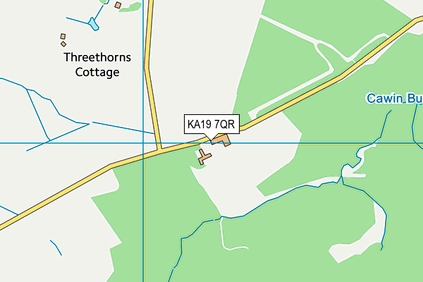 KA19 7QR map - OS VectorMap District (Ordnance Survey) KA19 7QR map - OS VectorMap District (Ordnance Survey)