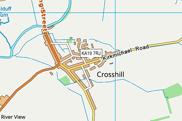 KA19 7RJ map - OS VectorMap District (Ordnance Survey) KA19 7RJ map - OS VectorMap District (Ordnance Survey)