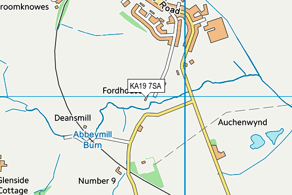 KA19 7SA map - OS VectorMap District (Ordnance Survey)