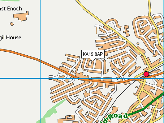 KA19 8AP map - OS VectorMap District (Ordnance Survey) KA19 8AP map - OS VectorMap District (Ordnance Survey)