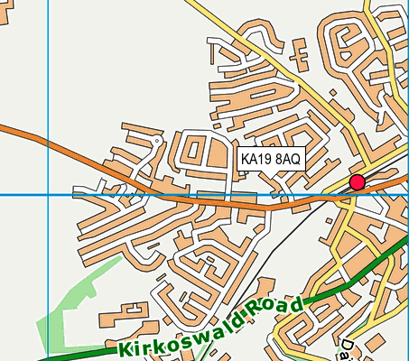 KA19 8AQ map - OS VectorMap District (Ordnance Survey) KA19 8AQ map - OS VectorMap District (Ordnance Survey)