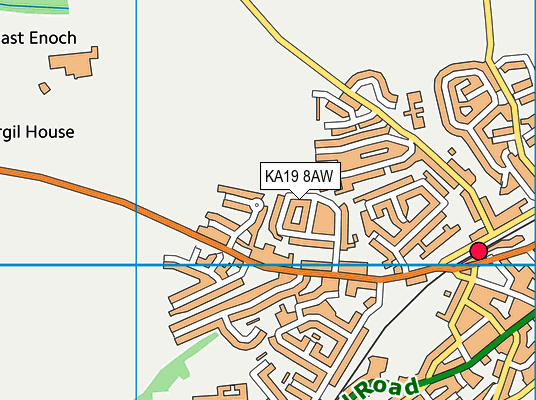 KA19 8AW map - OS VectorMap District (Ordnance Survey) KA19 8AW map - OS VectorMap District (Ordnance Survey)