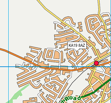 KA19 8AZ map - OS VectorMap District (Ordnance Survey) KA19 8AZ map - OS VectorMap District (Ordnance Survey)