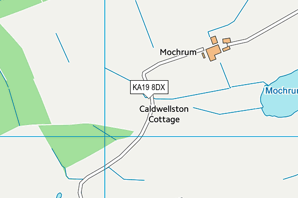 KA19 8DX map - OS VectorMap District (Ordnance Survey) KA19 8DX map - OS VectorMap District (Ordnance Survey)