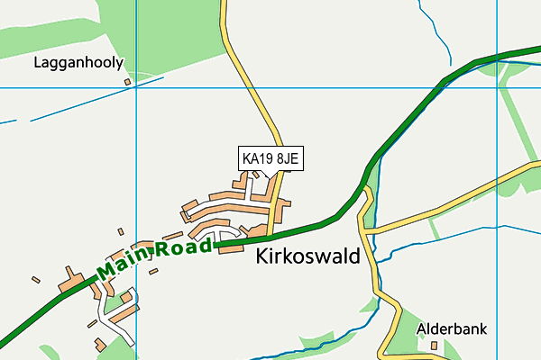 KA19 8JE map - OS VectorMap District (Ordnance Survey) KA19 8JE map - OS VectorMap District (Ordnance Survey)