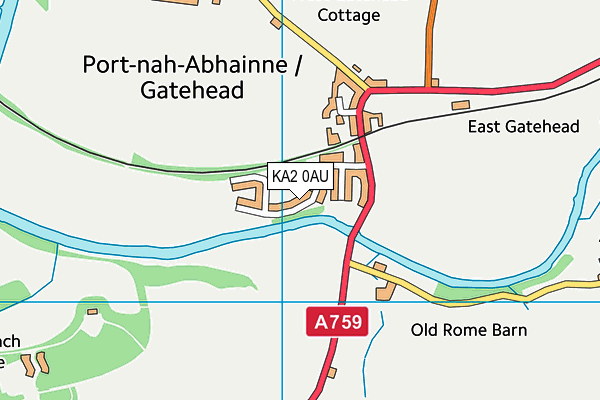 KA2 0AU map - OS VectorMap District (Ordnance Survey)