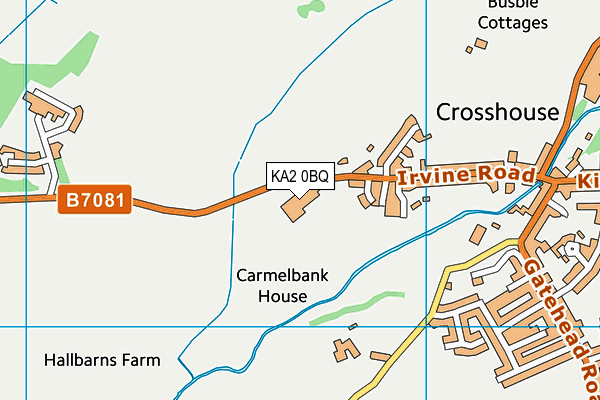 KA2 0BQ map - OS VectorMap District (Ordnance Survey) KA2 0BQ map - OS VectorMap District (Ordnance Survey)