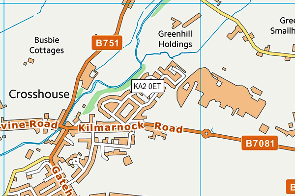 KA2 0ET map - OS VectorMap District (Ordnance Survey)