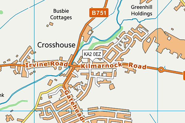 KA2 0EZ map - OS VectorMap District (Ordnance Survey) KA2 0EZ map - OS VectorMap District (Ordnance Survey)