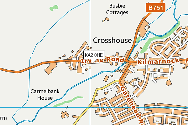 KA2 0HE map - OS VectorMap District (Ordnance Survey) KA2 0HE map - OS VectorMap District (Ordnance Survey)
