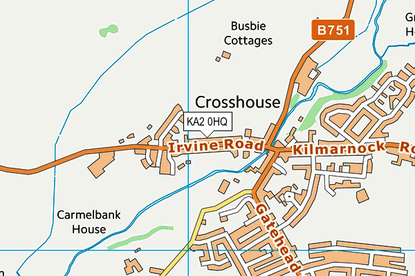 KA2 0HQ map - OS VectorMap District (Ordnance Survey)
