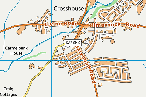 KA2 0HX map - OS VectorMap District (Ordnance Survey) KA2 0HX map - OS VectorMap District (Ordnance Survey)
