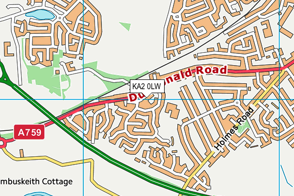 KA2 0LW map - OS VectorMap District (Ordnance Survey) KA2 0LW map - OS VectorMap District (Ordnance Survey)
