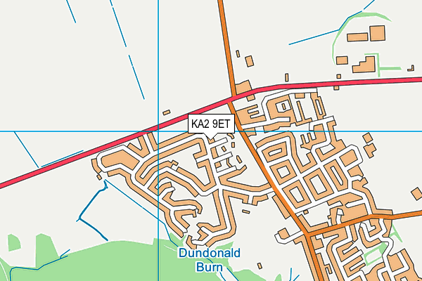 KA2 9ET map - OS VectorMap District (Ordnance Survey) KA2 9ET map - OS VectorMap District (Ordnance Survey)