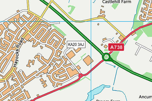 KA20 3AJ map - OS VectorMap District (Ordnance Survey) KA20 3AJ map - OS VectorMap District (Ordnance Survey)