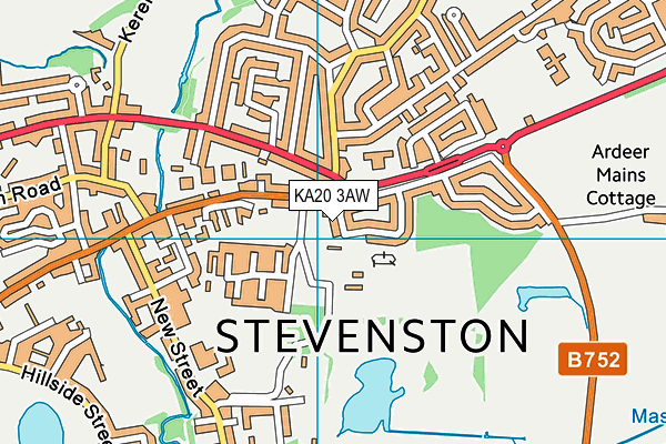 KA20 3AW map - OS VectorMap District (Ordnance Survey) KA20 3AW map - OS VectorMap District (Ordnance Survey)