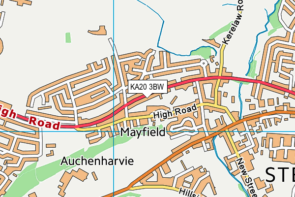 KA20 3BW map - OS VectorMap District (Ordnance Survey) KA20 3BW map - OS VectorMap District (Ordnance Survey)