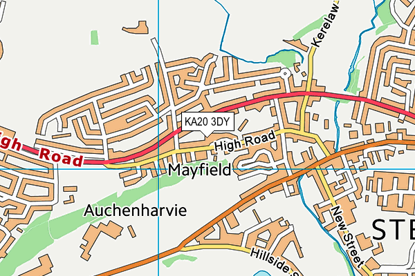 KA20 3DY map - OS VectorMap District (Ordnance Survey) KA20 3DY map - OS VectorMap District (Ordnance Survey)