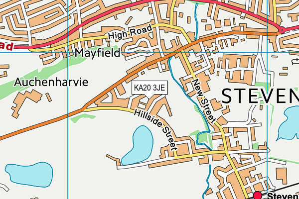KA20 3JE map - OS VectorMap District (Ordnance Survey) KA20 3JE map - OS VectorMap District (Ordnance Survey)