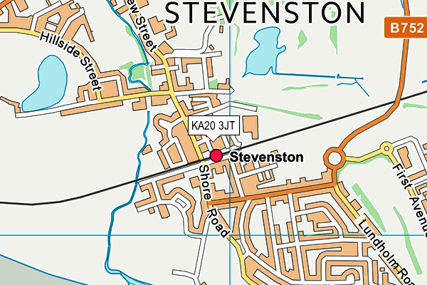 KA20 3JT map - OS VectorMap District (Ordnance Survey) KA20 3JT map - OS VectorMap District (Ordnance Survey)