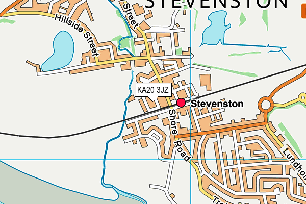 KA20 3JZ map - OS VectorMap District (Ordnance Survey) KA20 3JZ map - OS VectorMap District (Ordnance Survey)