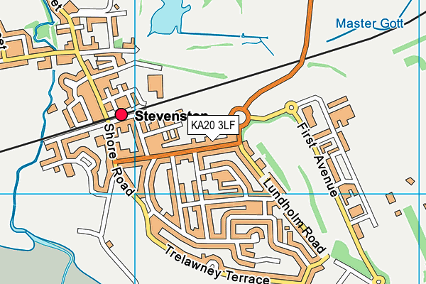 KA20 3LF map - OS VectorMap District (Ordnance Survey) KA20 3LF map - OS VectorMap District (Ordnance Survey)