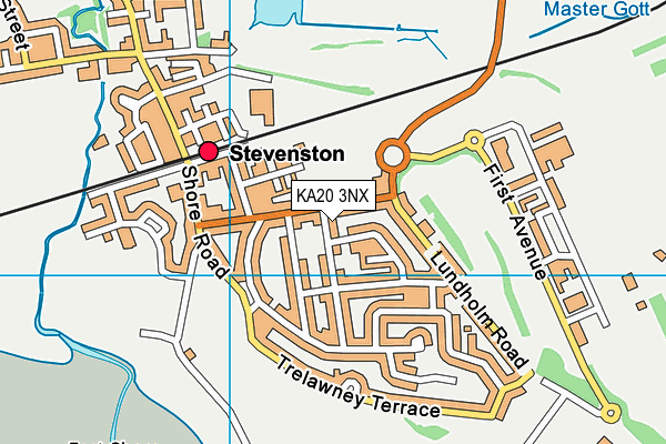 KA20 3NX map - OS VectorMap District (Ordnance Survey) KA20 3NX map - OS VectorMap District (Ordnance Survey)