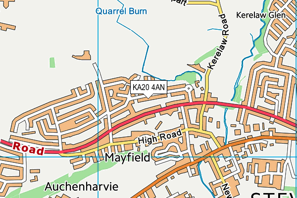 KA20 4AN map - OS VectorMap District (Ordnance Survey)