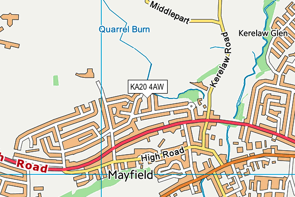 KA20 4AW map - OS VectorMap District (Ordnance Survey) KA20 4AW map - OS VectorMap District (Ordnance Survey)