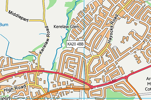 KA20 4BB map - OS VectorMap District (Ordnance Survey)