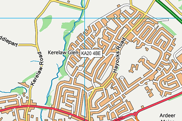 KA20 4BE map - OS VectorMap District (Ordnance Survey) KA20 4BE map - OS VectorMap District (Ordnance Survey)