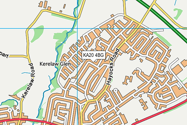 KA20 4BG map - OS VectorMap District (Ordnance Survey)