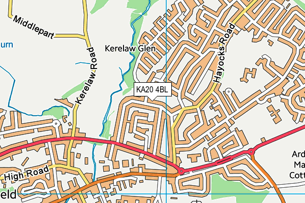 KA20 4BL map - OS VectorMap District (Ordnance Survey) KA20 4BL map - OS VectorMap District (Ordnance Survey)