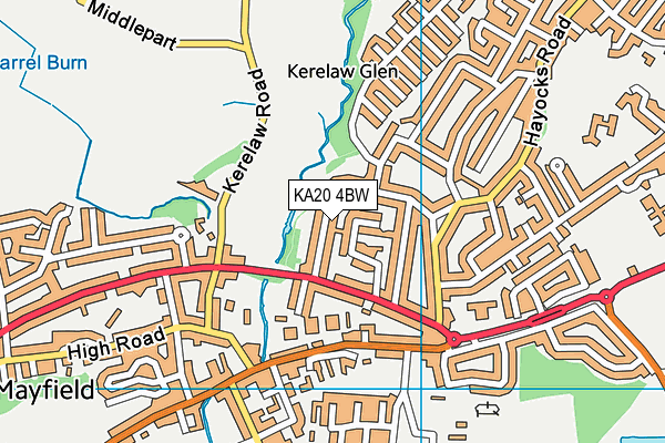 KA20 4BW map - OS VectorMap District (Ordnance Survey) KA20 4BW map - OS VectorMap District (Ordnance Survey)