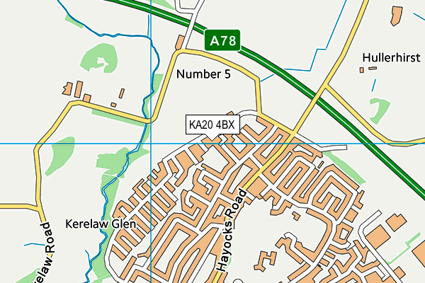KA20 4BX map - OS VectorMap District (Ordnance Survey) KA20 4BX map - OS VectorMap District (Ordnance Survey)
