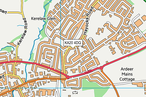 KA20 4DQ map - OS VectorMap District (Ordnance Survey)