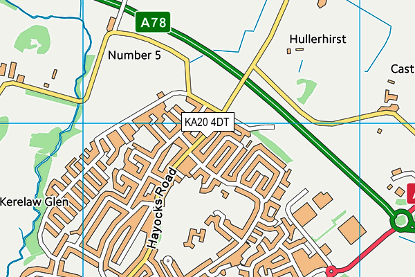 KA20 4DT map - OS VectorMap District (Ordnance Survey)