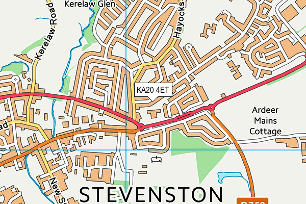 KA20 4ET map - OS VectorMap District (Ordnance Survey) KA20 4ET map - OS VectorMap District (Ordnance Survey)