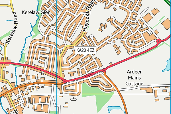 KA20 4EZ map - OS VectorMap District (Ordnance Survey) KA20 4EZ map - OS VectorMap District (Ordnance Survey)