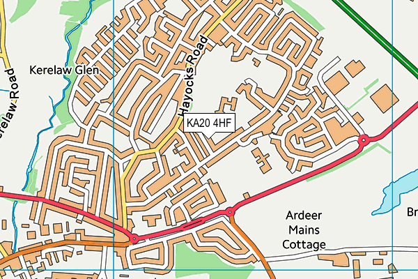 KA20 4HF map - OS VectorMap District (Ordnance Survey)