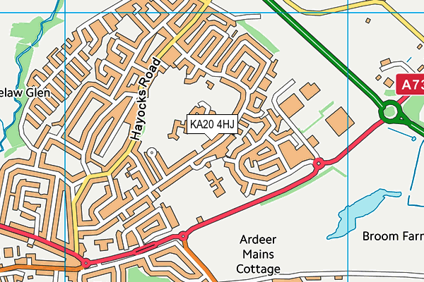 KA20 4HJ map - OS VectorMap District (Ordnance Survey) KA20 4HJ map - OS VectorMap District (Ordnance Survey)